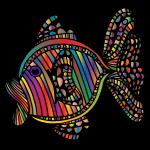 Abstract Colorful Fish 6 With Background