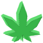 Abstract Stylized Marijuana Leaf