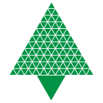 Abstract Triangular Christmas Tree Green