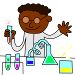 Chemist in a laboratory working