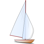 Comic sailboat