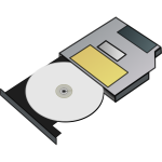 Slim CD drive vector illustration