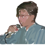A man singing vector graphics