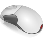 Grayscale PC mouse vector illustration