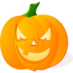 Scary toothless pumpkin vector image