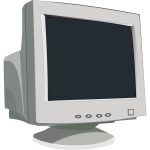 Vector graphics an old CRT computer monitor