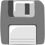 Gray computer diskette vector clip art