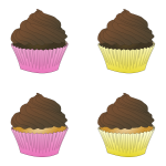 Chocolate frosted cupcakes