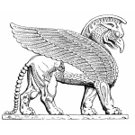 Assyrian Winged Lion vector image