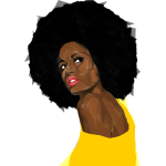 Beautiful Black Woman 2 Geometric No Background