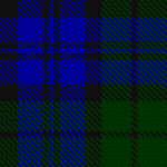 Twill plaid in blue, green and black
