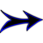 Black and blue arrow