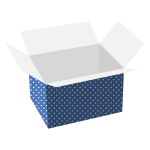 Blue Polka Dot Cardboard Box