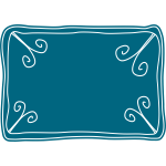 Vector graphics of blue voucher template