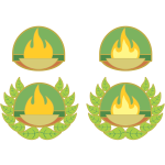 Braziers Of Fire With Wreaths