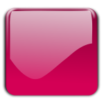 Gloss red square decorative button vector graphics