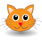 Funny cat head vector illustration