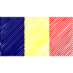 Chad flag linear 2016082549
