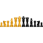 Vector image of chess figures ordered by height