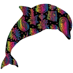 Chromatic Floral Pattern Dolphin 4