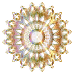 Chromatic Mandala Line Art Gold Extra No Background