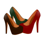 Female high heel shoes vector drawing