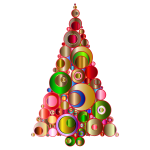Colorful Abstract Circles Christmas Tree 2