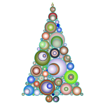 Colorful Abstract Circles Christmas Tree 4