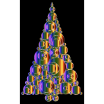 Colorful Abstract Circles Christmas Tree 6 Variation 4