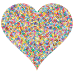 Colorful Confetti Heart 4