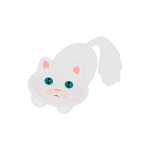 Cute fluffy cat vector graphics