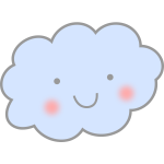 Cute smiling cloud vector drawing