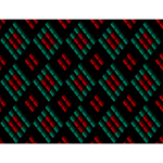 Diamond pattern in green and red