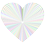 Dashed Line Art Heart Tunnel No Background
