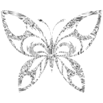 Diamond Tribal Butterfly Silhouette
