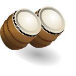 A pair of bongos vector illustration