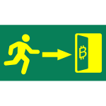 Exit Bitcoin sign