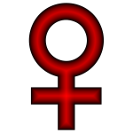 Red female symbol