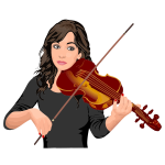 Female violinist portrait