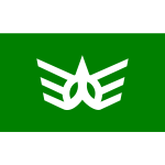 Official flag of Kawauchi vector clip art