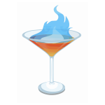 Burning cocktail vector illustration