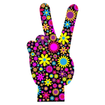Floral Peace Hand Sign