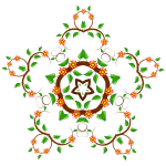Illustration of star-shaped floral element