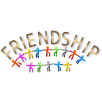 Vector image of colorful friendship logo