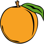Peach fruit vector clip art