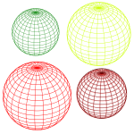 Selection of wired globes vector image