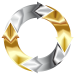 Gold And Chrome Circular Arrows