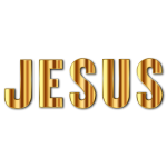 Gold Jesus Typography Enhanced