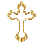 Gold Ornate Cross No Background