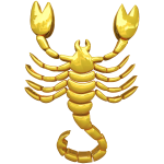 Golden Scorpio Zodiac Sign